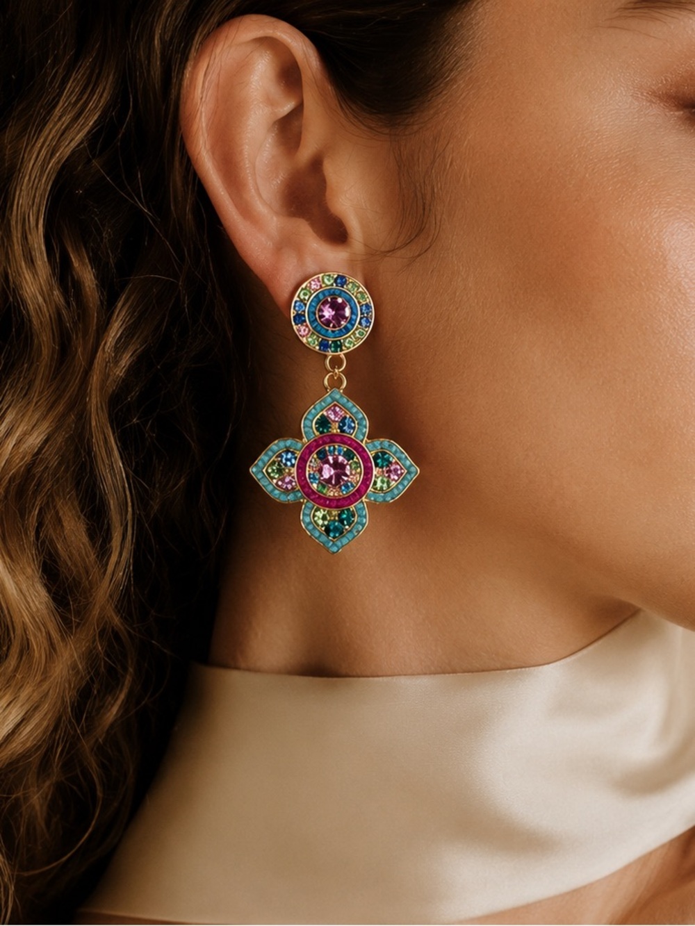 Multicolor  Vintage Earrings - Women's Jewelry
